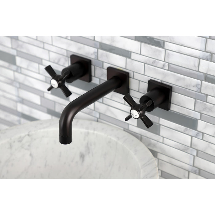 Millennium KS6125ZX Two-Handle 3-Hole Wall Mount Bathroom Faucet, Oil Rubbed Bronze