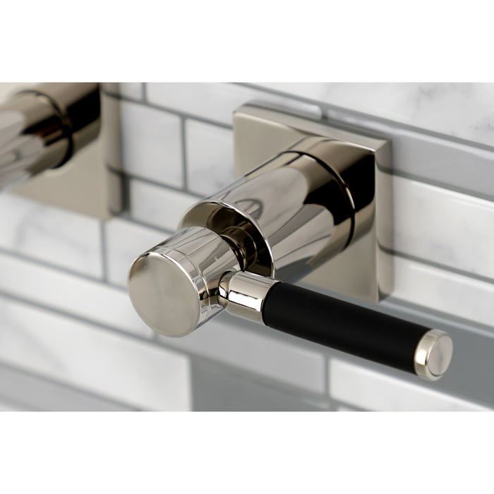 Kaiser KS6126DKL Two-Handle 3-Hole Wall Mount Bathroom Faucet, Polished Nickel