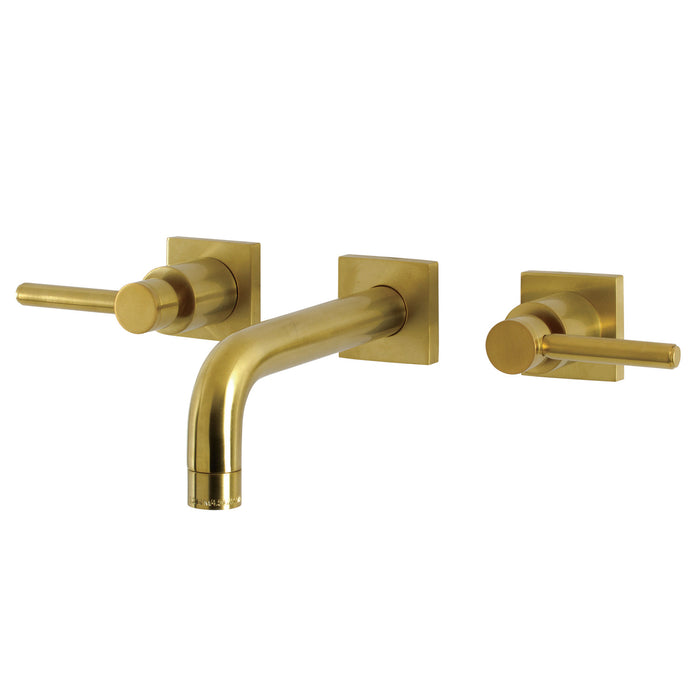 Concord KS6127DL Two-Handle 3-Hole Wall Mount Bathroom Faucet, Brushed Brass