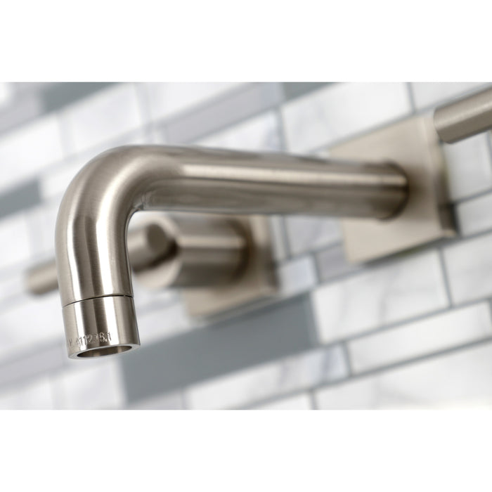 Manhattan KS6128CML Two-Handle 3-Hole Wall Mount Bathroom Faucet, Brushed Nickel