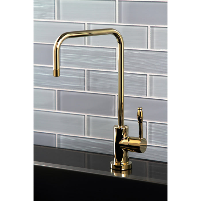 Nustudio KS6192NKL Single-Handle 1-Hole Deck Mount Water Filtration Faucet, Polished Brass