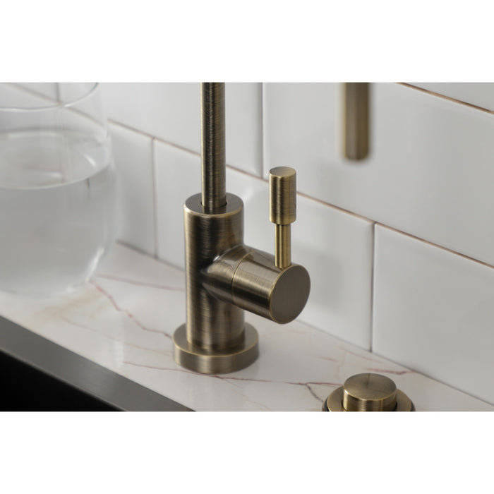 Concord KS6193DL Single-Handle 1-Hole Deck Mount Water Filtration Faucet, Antique Brass