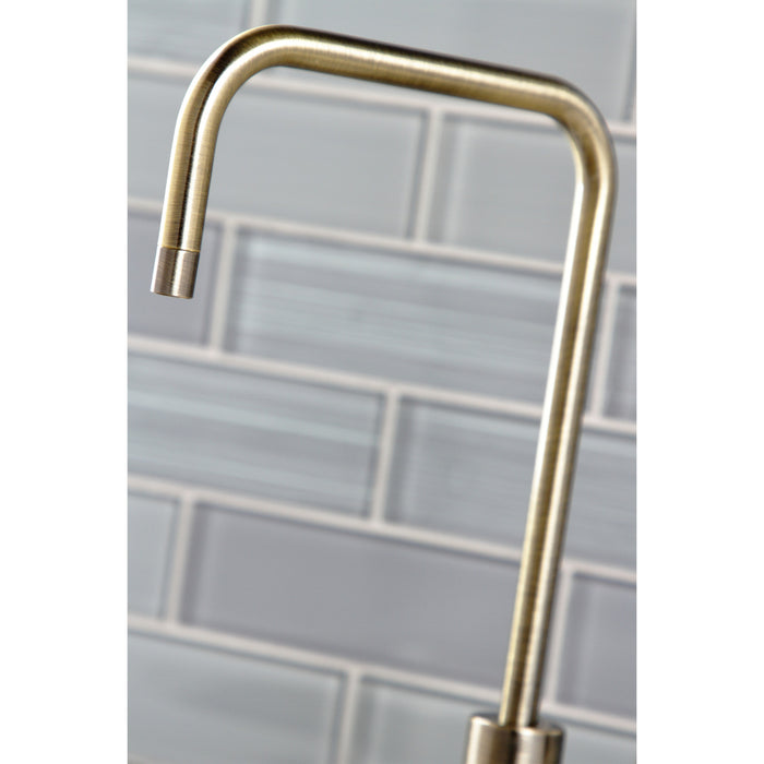 New York KS6193NYL Single-Handle 1-Hole Deck Mount Water Filtration Faucet, Antique Brass