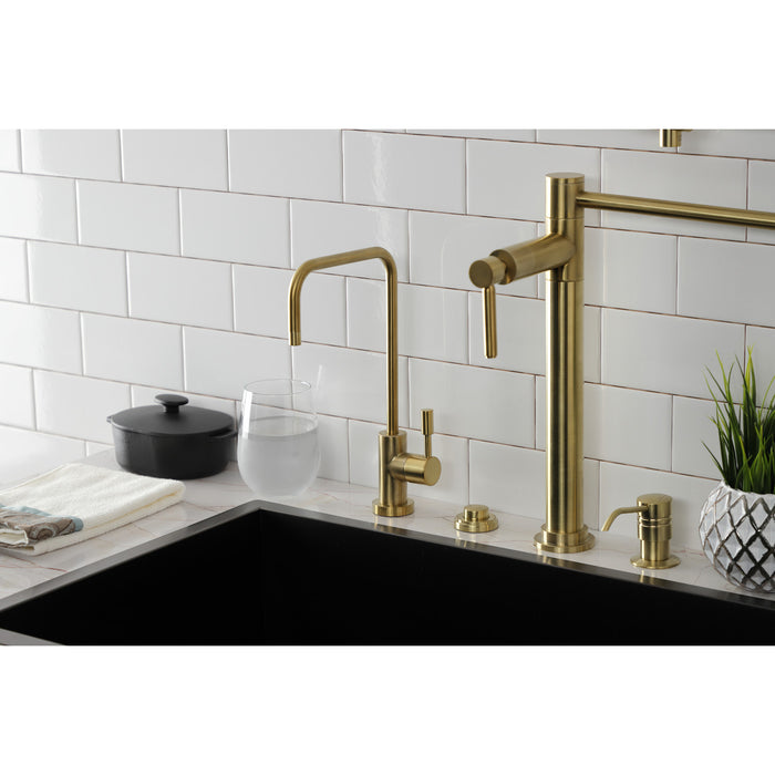 Concord KS6197DL Single-Handle 1-Hole Deck Mount Water Filtration Faucet, Brushed Brass