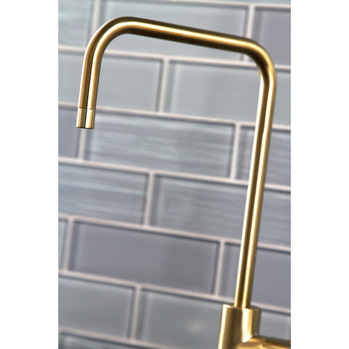 Nustudio KS6197NKL Single-Handle 1-Hole Deck Mount Water Filtration Faucet, Brushed Brass