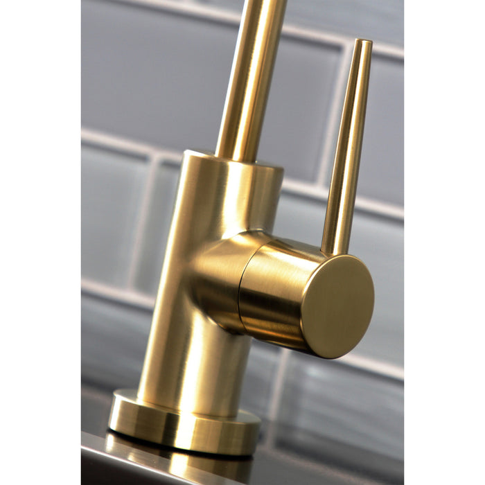 New York KS6197NYL Single-Handle 1-Hole Deck Mount Water Filtration Faucet, Brushed Brass