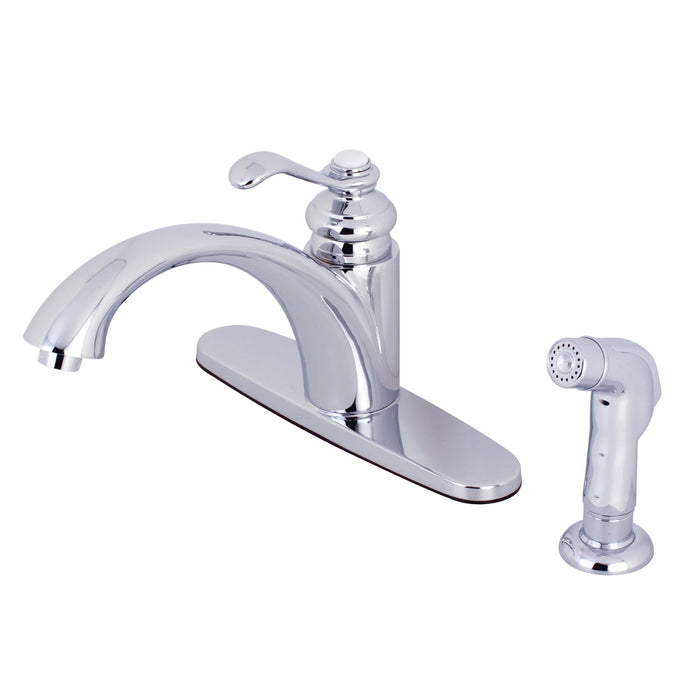 Templeton KS6571TPLSP Single-Handle 2-or-4 Hole Deck Mount Kitchen Faucet, Polished Chrome