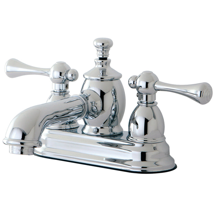 Vintage KS7001BL Two-Handle 3-Hole Deck Mount 4" Centerset Bathroom Faucet with Brass Pop-Up, Polished Chrome