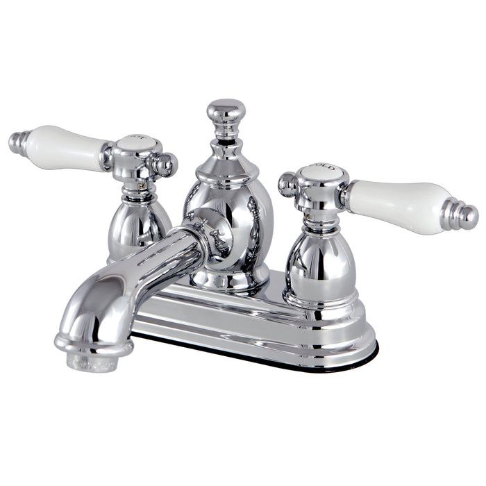 Bel-Air KS7001BPL Two-Handle 3-Hole Deck Mount 4" Centerset Bathroom Faucet with Brass Pop-Up, Polished Chrome