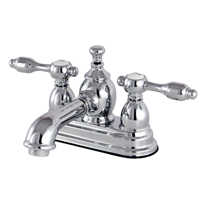 Tudor KS7001TAL Two-Handle 3-Hole Deck Mount 4" Centerset Bathroom Faucet with Brass Pop-Up, Polished Chrome