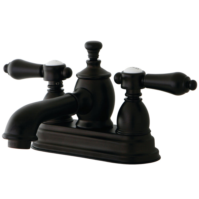 Heirloom KS7005BAL Two-Handle 3-Hole Deck Mount 4" Centerset Bathroom Faucet with Brass Pop-Up, Oil Rubbed Bronze