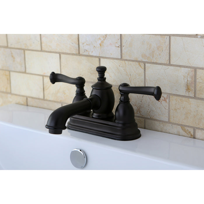 Royale KS7005FL Two-Handle 3-Hole Deck Mount 4" Centerset Bathroom Faucet with Brass Pop-Up, Oil Rubbed Bronze