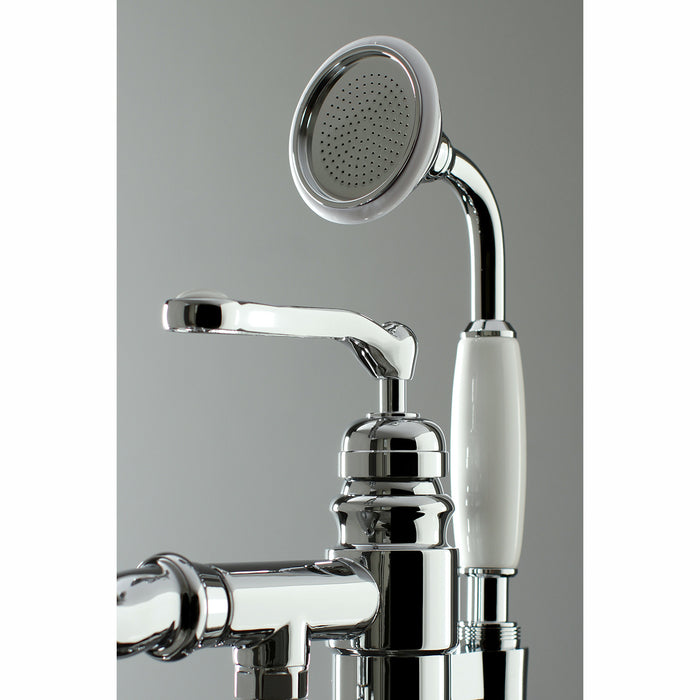 Royale KS7011RL Single-Handle 1-Hole Freestanding Tub Faucet with Hand Shower, Polished Chrome