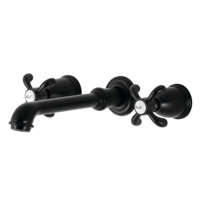 French Country KS7020TX Two-Handle 3-Hole Wall Mount Roman Tub Faucet, Matte Black