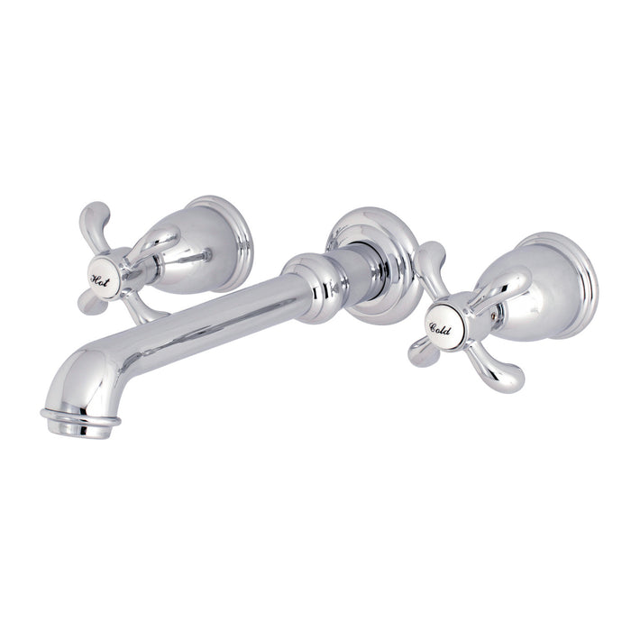 French Country KS7021TX Two-Handle 3-Hole Wall Mount Roman Tub Faucet, Polished Chrome