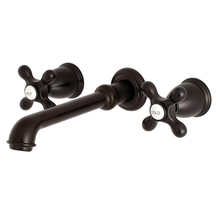 Kingston Tulare KS7025AX - English Country Two-Handle 3-Hole Wall Mount Roman Tub Faucet, Oil Rubbed Bronze