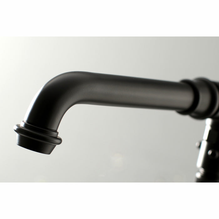 English Country KS7030ABL Single-Handle 1-Hole Freestanding Tub Faucet with Hand Shower, Matte Black