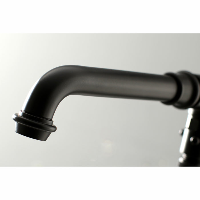 Kingston Tulare KS7030ABL - English Country Single-Handle 1-Hole Freestanding Tub Faucet with Hand Shower, Matte Black