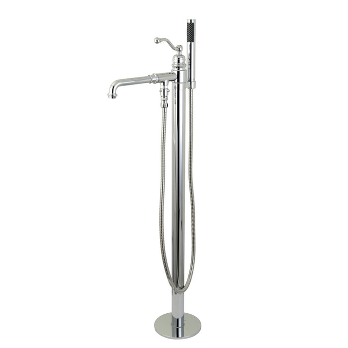 English Country KS7031ABL Single-Handle 1-Hole Freestanding Tub Faucet with Hand Shower, Polished Chrome