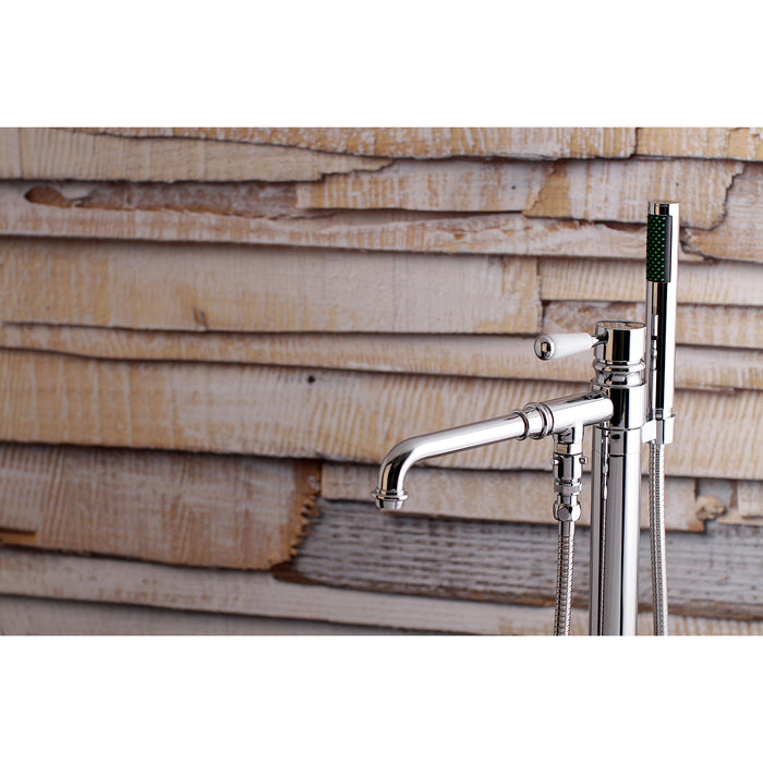 Paris KS7031DPL Single-Handle 1-Hole Freestanding Tub Faucet with Hand Shower, Polished Chrome