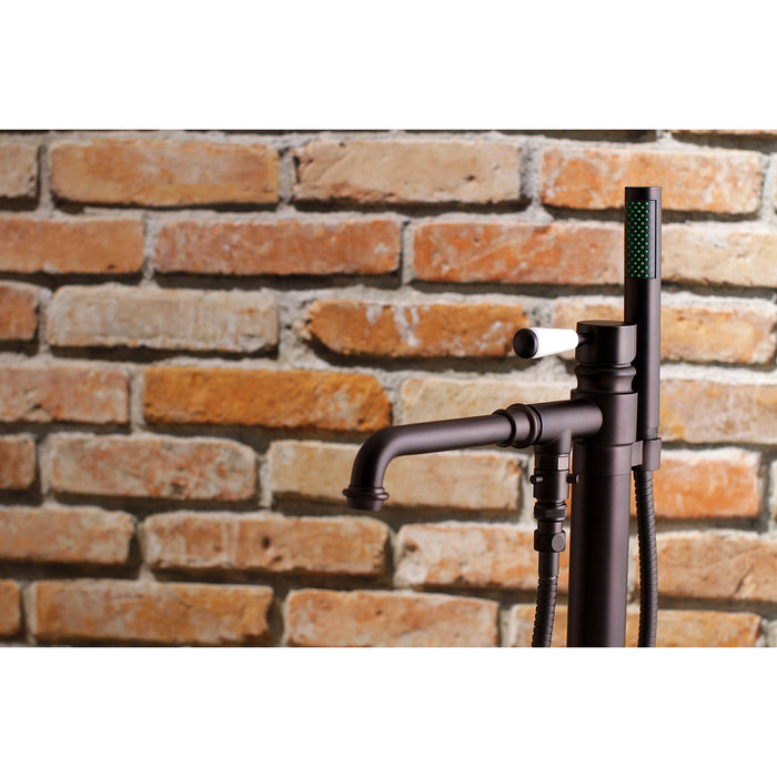 Kingston Tulare KS7035DPL - Paris Single-Handle 1-Hole Freestanding Tub Faucet with Hand Shower, Oil Rubbed Bronze
