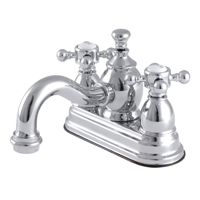 English Country KS7101BX Two-Handle 3-Hole Deck Mount 4" Centerset Bathroom Faucet with Brass Pop-Up, Polished Chrome