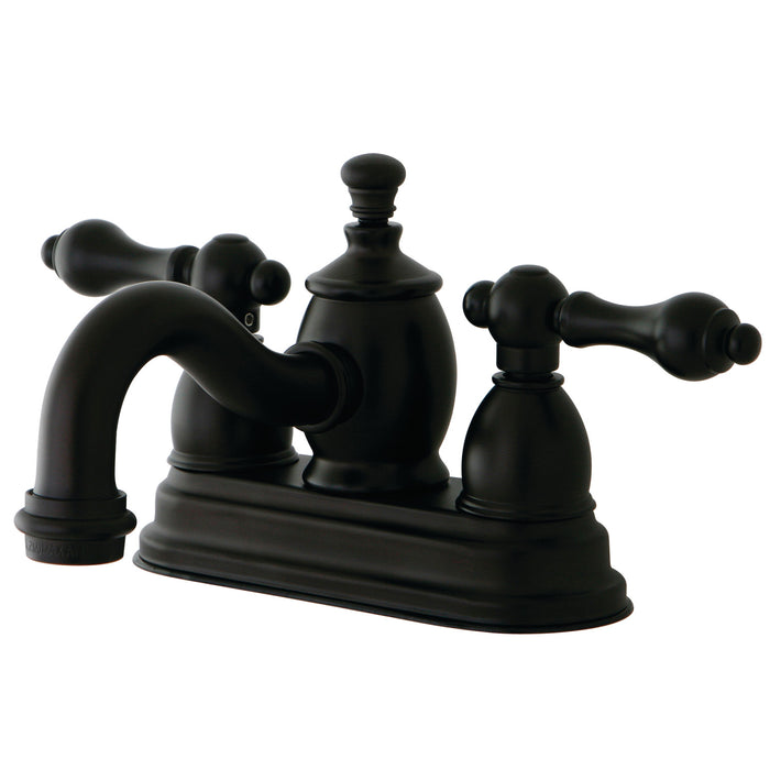 English Country KS7105AL Two-Handle 3-Hole Deck Mount 4" Centerset Bathroom Faucet with Brass Pop-Up, Oil Rubbed Bronze