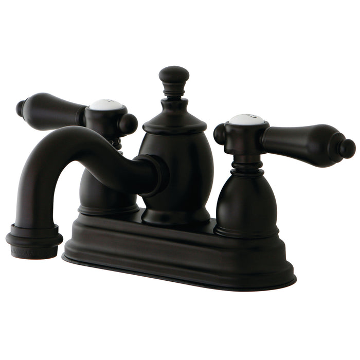 Heirloom KS7105BAL Two-Handle 3-Hole Deck Mount 4" Centerset Bathroom Faucet with Brass Pop-Up, Oil Rubbed Bronze