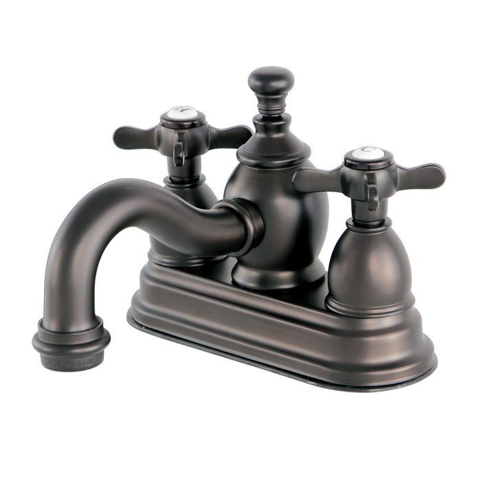 Essex KS7105BEX Two-Handle 3-Hole Deck Mount 4" Centerset Bathroom Faucet with Brass Pop-Up, Oil Rubbed Bronze