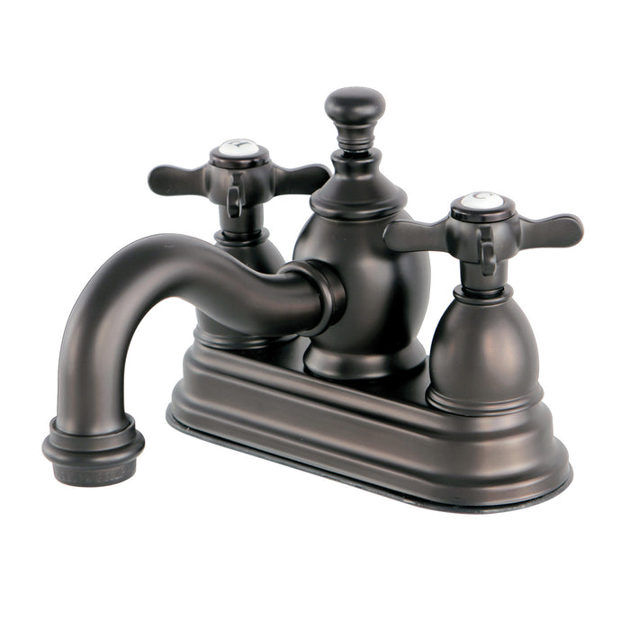 Kingston Heirloom KS7105BEX - Essex Double-Handle 3-Hole Deck Mount 4-Inch Centerset Bathroom Faucet with Brass Pop-Up, Oil Rubbed Bronze