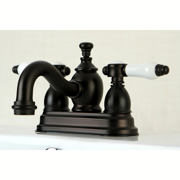 Bel-Air KS7105BPL Two-Handle 3-Hole Deck Mount 4" Centerset Bathroom Faucet with Brass Pop-Up, Oil Rubbed Bronze