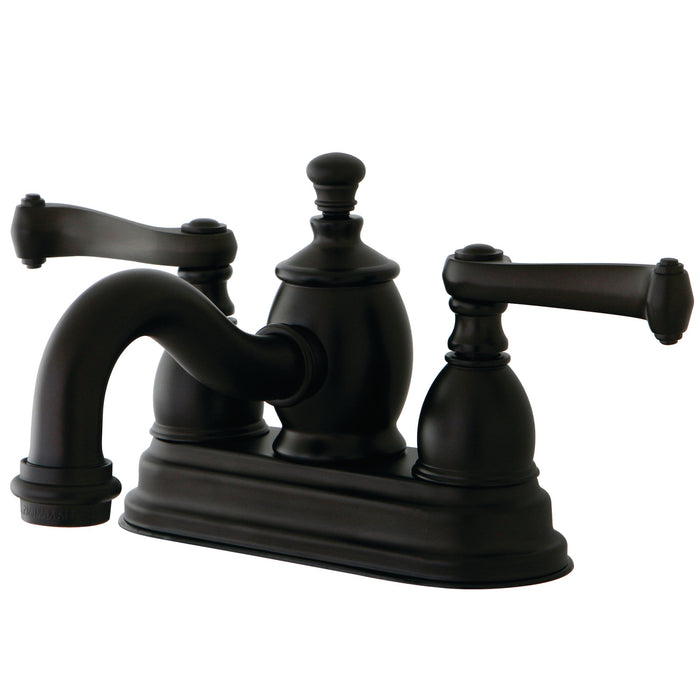 Royale KS7105FL Two-Handle 3-Hole Deck Mount 4" Centerset Bathroom Faucet with Brass Pop-Up, Oil Rubbed Bronze
