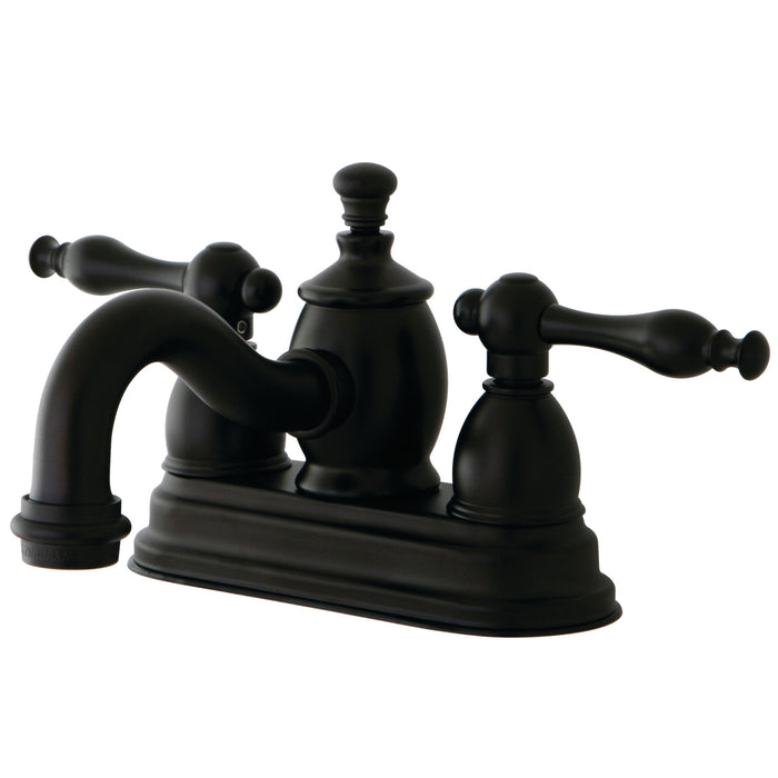 Naples KS7105NL Two-Handle 3-Hole Deck Mount 4" Centerset Bathroom Faucet with Brass Pop-Up, Oil Rubbed Bronze