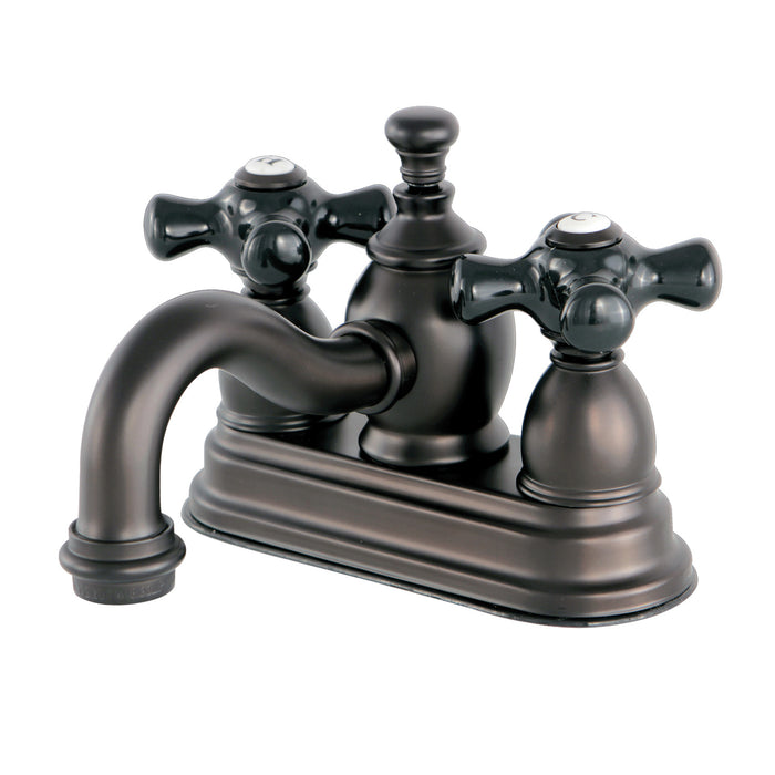 Duchess KS7105PKX Two-Handle 3-Hole Deck Mount 4" Centerset Bathroom Faucet with Brass Pop-Up, Oil Rubbed Bronze