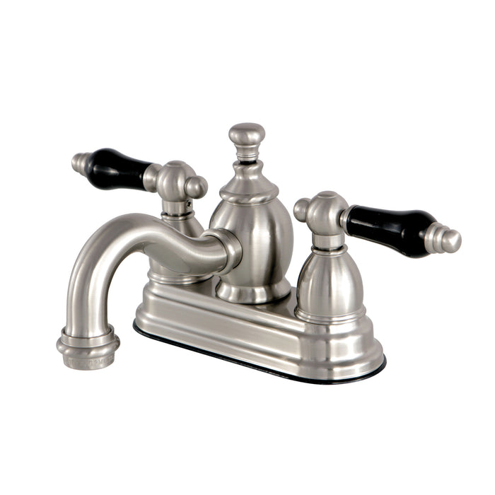 Duchess KS7108PKL Two-Handle 3-Hole Deck Mount 4" Centerset Bathroom Faucet with Brass Pop-Up, Brushed Nickel