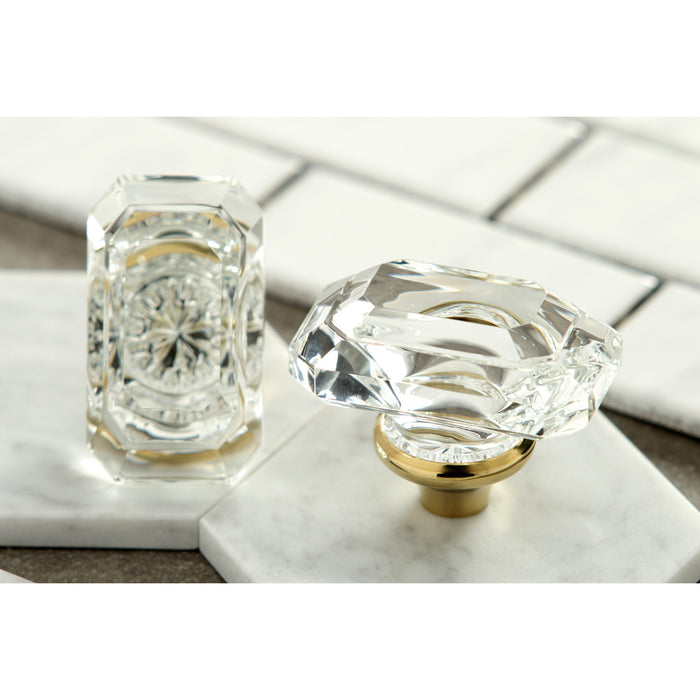 Kingston Tulare KS7122KRL - Krystal Onyx Double-Handle 3-Hole Wall Mount Bathroom Faucet, Polished Brass