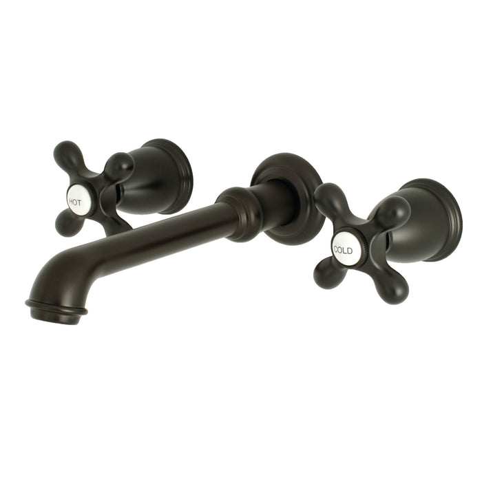 English Country KS7125AX Two-Handle 3-Hole Wall Mount Bathroom Faucet, Oil Rubbed Bronze
