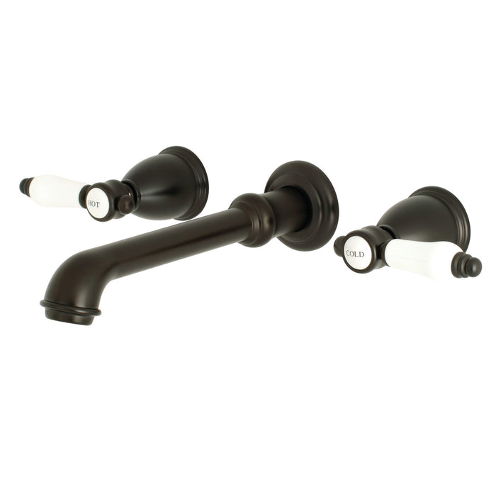Bel-Air KS7125BPL Two-Handle 3-Hole Wall Mount Bathroom Faucet, Oil Rubbed Bronze
