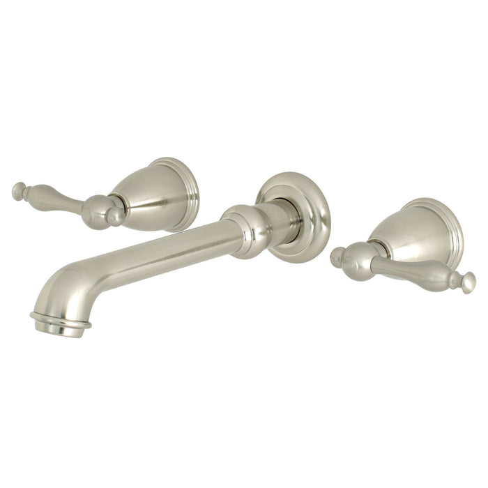 Naples KS7128NL Two-Handle 3-Hole Wall Mount Bathroom Faucet, Brushed Nickel