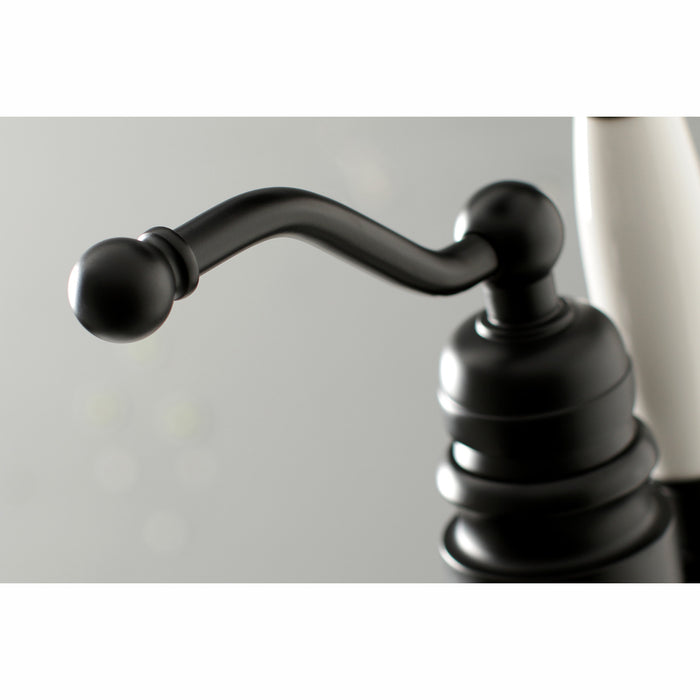 English Country KS7130ABL Single-Handle 1-Hole Freestanding Tub Faucet with Hand Shower, Matte Black