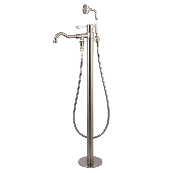 Paris KS7138DPL Single-Handle 1-Hole Freestanding Tub Faucet with Hand Shower, Brushed Nickel