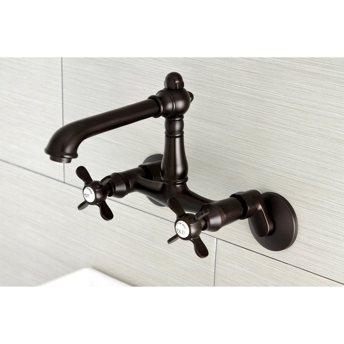 Essex KS7225BEX Two-Handle 2-Hole Wall Mount Kitchen Faucet, Oil Rubbed Bronze