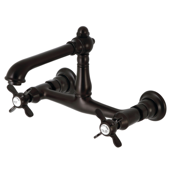 Essex KS7245BEX Two-Handle 2-Hole Wall Mount Bathroom Faucet, Oil Rubbed Bronze
