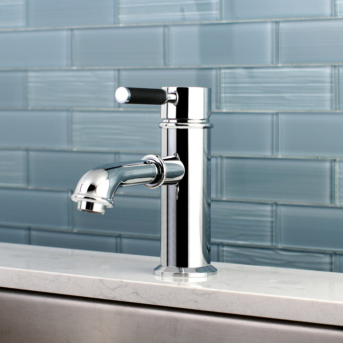 Kaiser KS7411DKL Single-Handle 1-Hole Deck Mount Bathroom Faucet with Brass Pop-Up, Polished Chrome