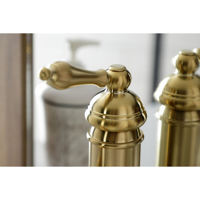 American Classic KS7417ACL Single-Handle 1-Hole Deck Mount Bathroom Faucet with Brass Pop-Up, Brushed Brass