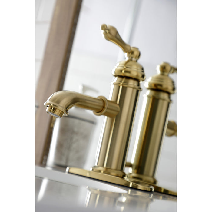 American Classic KS7417ACL Single-Handle 1-Hole Deck Mount Bathroom Faucet with Brass Pop-Up, Brushed Brass