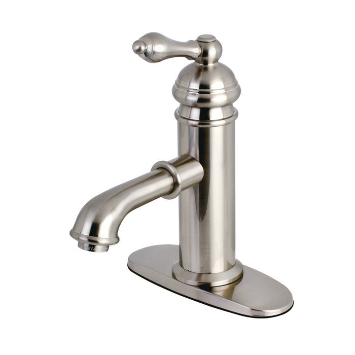 American Classic KS7418ACL Single-Handle 1-Hole Deck Mount Bathroom Faucet with Brass Pop-Up, Brushed Nickel