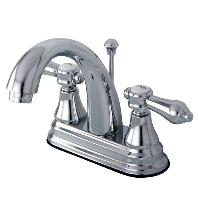 Heirloom KS7611BAL Two-Handle 3-Hole Deck Mount 4" Centerset Bathroom Faucet with Brass Pop-Up, Polished Chrome