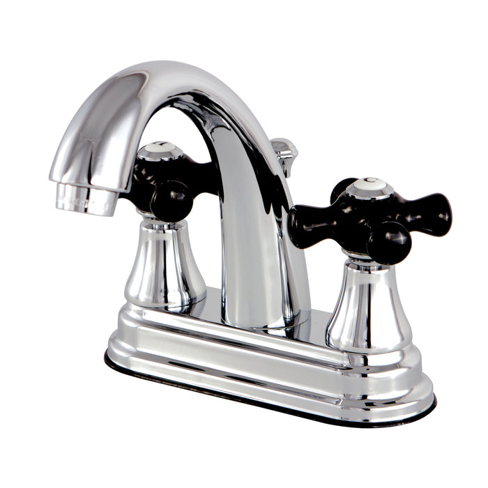 Duchess KS7611PKX Two-Handle 3-Hole Deck Mount 4" Centerset Bathroom Faucet with Brass Pop-Up, Polished Chrome