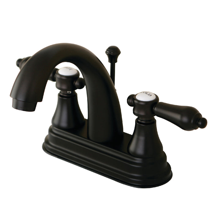 Heirloom KS7615BAL Two-Handle 3-Hole Deck Mount 4" Centerset Bathroom Faucet with Brass Pop-Up, Oil Rubbed Bronze